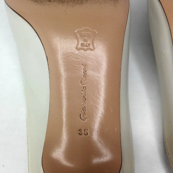 Gianvito Rossi Leather Reeve Kitten Mule 2018 Sz 4 - Picture 10 of 12